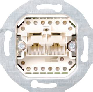 Gira - Basisunit UAE Datacontactdoos twisted pair Data Cat3 2Xrj45 8/8 Basis