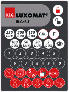 BEG - Luxomat IR-AFST Toebeh./onderdelen bewegingssensor Ir Afstandsbed Cds-T