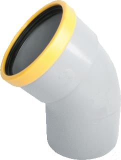Wavin - Wafix SN8 Fitting met 2 aansluitingen Wafx Bocht 30Gr 200M/S
