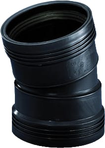 Wavin - Wafix Fitting met 2 aansluitingen Wafx Pp Bocht 15Gr 75 M/M Zwrt