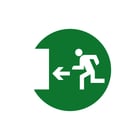 Performance in lighting - DROP Pictogram noodverlichting 28 pict uitgang links