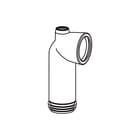 Wisa - 303M Closetaansluitstuk Bocht Nr303M Wit