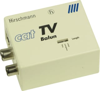 Hirschmann Multimedia - Netwerkadapter passief cat tv balun iec+rj45
