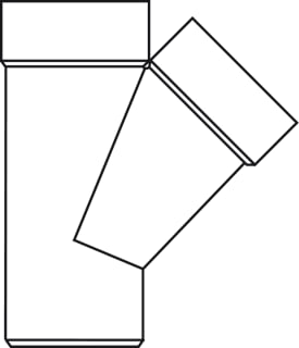 Pipelife - Polisan Fitting met 3 aansluitingen Pvc T-St 45 110X75 M/S L