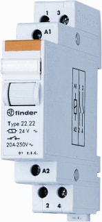 Finder - 22 Installatierelais Instalrel 2P/20A/24Dc