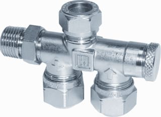 Pentec - Incl. adapter kunststofbuis Tweepunts onderaansluitblok Ondbl16 Inst Oa 14X2K 2-P