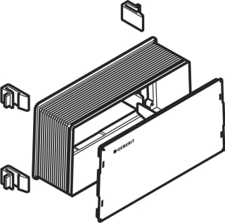 Geberit - Twinline Toeb./onderd. bed.elem. spoelsyst. Sparingsbl Lang Excl Toebh