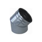 Metaloterm - UE Dubbelw. rookgashulpstuk 2 aansl. Bocht 43' Ueb Dubbw. 80Mm