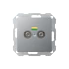 Gira - Systeem 55 Potentiaalvereffeningscontactdoos Wcd 2V Potvereff Alu 55