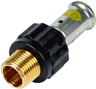 Henco - 17PKG Gas Fitting met 2 aansluitingen Gaspers Re Kopp 16X1/2Bu