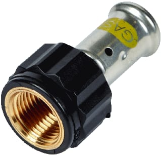 Henco - 18PKG Gas Fitting met 2 aansluitingen Gaspers Re Kopp 16X1/2Bi