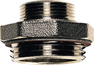 RBM - Fitting met 2 aansluitingen Dubb. Nippel 1"Xrbm Draad