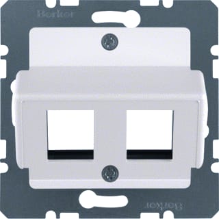 Hager Berker - Inzetplaat schakelmateriaal cpl 2amp pwit