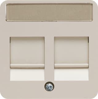 Hager Berker - Modul 2 Bed.element / centr.pl. schakelmat. centrst +tekstv. wit mod2