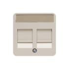 Hager Berker - Modul 2 Bed.element / centr.pl. schakelmat. centrst +tekstv. wit mod2