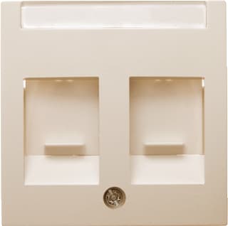 Hager Berker - S.1/B.3/B.7 Inzetplaat schakelmateriaal Centrst +Tekstv.Wit Gl.S1