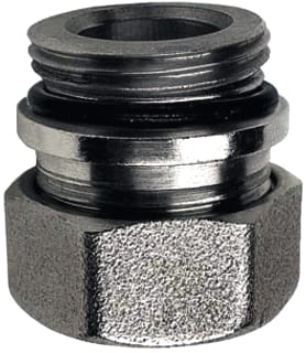 RBM - 178 Fitting met 2 aansluitingen Puntstuk Zelfd 1"X28Mm