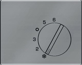 Hager Berker - K.5 Bed.element / centr.pl. schakelmat. centst knop thrmo k5 rvs