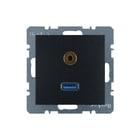 Hager Berker - S.1/B.3/B.7 Inzetplaat schakelmateriaal usb/audi wcd s1/b3/b7 ant