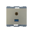 Hager Berker - K.1/K.5 Inzetplaat schakelmateriaal usb/audio wcd k1/k5 edel