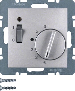 Hager Berker - S.1/B.3/B.7 Ruimtethermostaat therm 24v verb cont alu