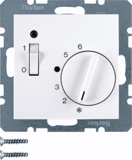 Hager Berker - S.1/B.3/B.7 Ruimtethermostaat therm 24v verb cont wit