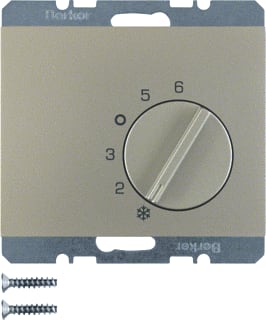 Hager Berker - Ruimtethermostaat kmrtherm wiss cont rvs