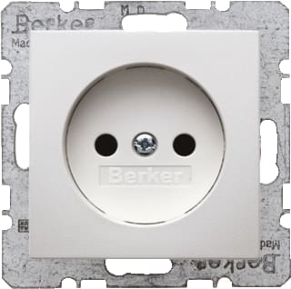 Hager Berker - S.1/B.3/B.7 Wandcontactdoos (WCD schakelmat.) Wcd 2P Mat Pwt