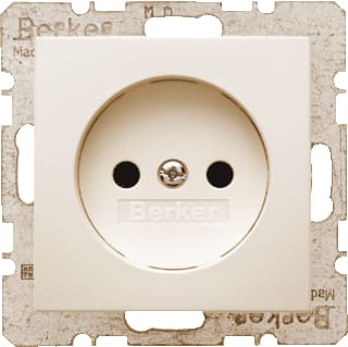 Hager Berker - S.1/B.3/B.7 Wandcontactdoos (WCD schakelmat.) Wcd 2P Glans Wt