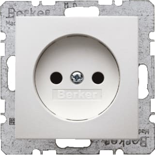 Hager Berker - S.1/B.3/B.7 Wandcontactdoos (WCD schakelmat.) Wcd 2P Glans Pwt