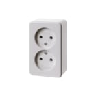 Hager Berker - Opbouw Wandcontactdoos (WCD schakelmat.) Wcd 2V 2P Stk Opb Pwt
