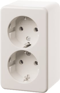 Hager Berker - Opbouw Wandcontactdoos (WCD schakelmat.) Wcd Ra 2V Stk Opb Pwt