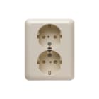 Hager Berker - Modul 2 Wandcontactdoos (WCD schakelmat.) wcd 2v.ra +afpl.wit  mod2