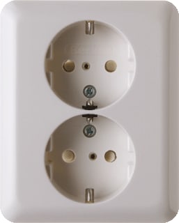 Hager Berker - Modul 2 Wandcontactdoos (WCD schakelmat.) wcd 2v.ra +afpl.pwi mod2