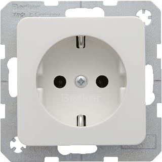 Hager Berker - Modul 2 Wandcontactdoos (WCD schakelmat.) wcd ra wit glans     mod2