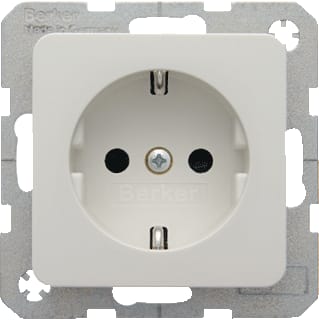 Hager Berker - Modul 2 Wandcontactdoos (WCD schakelmat.) wcd ra polarwit gl.  mod2
