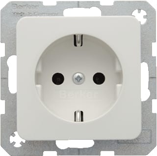 Hager Berker - Modul 2 Wandcontactdoos (WCD schakelmat.) wcd ra polarwit gl. mod2