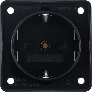 Hager Berker - Integro Wandcontactdoos (WCD schakelmat.) Wcd Ra Kv Schf Zw