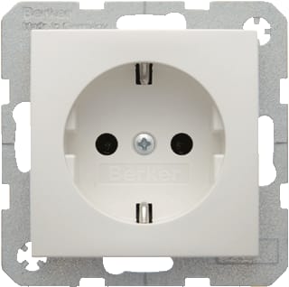Hager Berker - Q.1/Q.3 Wandcontactdoos (WCD schakelmat.) Wcd Rastk Pwt
