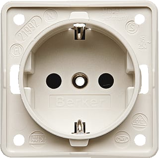 Hager Berker - Integro Wandcontactdoos (WCD schakelmat.) Wcd Ra Schrf Wt