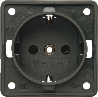 Hager Berker - Integro Wandcontactdoos (WCD schakelmat.) Wcd Ra Schrf Ant