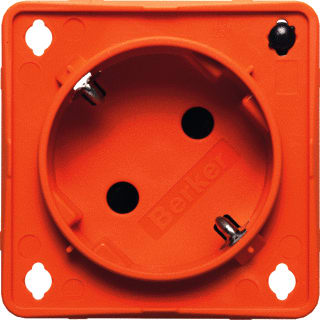 Hager Berker - Integro Wandcontactdoos (WCD schakelmat.) Wcd 45Gr Led Or