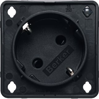 Hager Berker - Integro Wandcontactdoos (WCD schakelmat.) Wcd 45Gr Led Ant