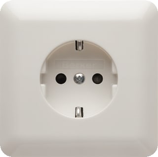 Hager Berker - Modul 2 Wandcontactdoos (WCD schakelmat.) wcd ra +afdpl pwi gl.mod2