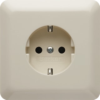 Hager Berker - Modul 2 Wandcontactdoos (WCD schakelmat.) wcd ra +afdpl wit gl.mod2