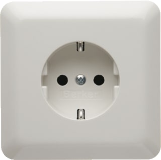 Hager Berker - Modul 2 Wandcontactdoos (WCD schakelmat.) wcd ra +afdpl pwi gl.mod2