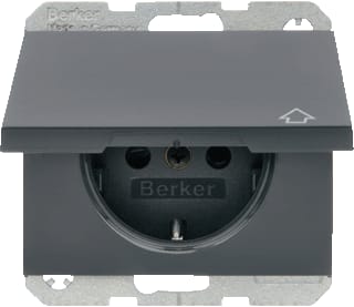 Hager Berker - K.1/K.5 Wandcontactdoos (WCD schakelmat.) Wcd Ra Kv Klapd Ant