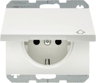 Hager Berker - K.1/K.5 Wandcontactdoos (WCD schakelmat.) Wcd Ra Kv Klapd Wt