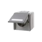 Hager Berker - Aquatec Wandcontactdoos (WCD schakelmat.) wcd ra met kd +tekst aqua