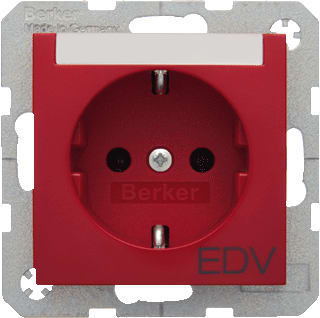 Hager Berker - S.1/B.3/B.7 Wandcontactdoos (WCD schakelmat.) Wcd Ra Opdrk Tkst Rd